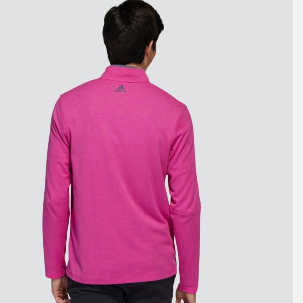adidas Men's 3-Stripes Quarter Zip Golf Pullover - Picture 2 of 5